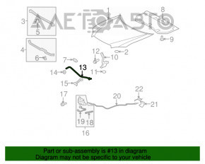 Support bonnet stop Toyota Highlander 08-13