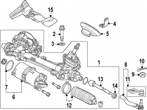 Steering rack bracket left Honda Accord 23-