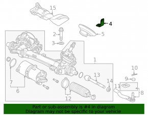Steering rack bracket left Honda Accord 23-