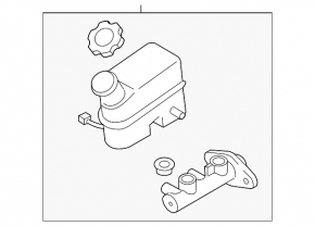 Hyundai Sonata 11-14 Master Cylinder without Reservoir