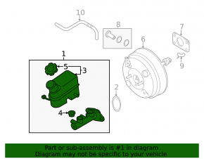 Hyundai Sonata 11-14 Master Cylinder without Reservoir