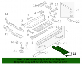 Right underbody protection VW Jetta 19- dent