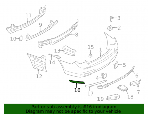 Rear right reflector BMW 7 F01 11-15 M package