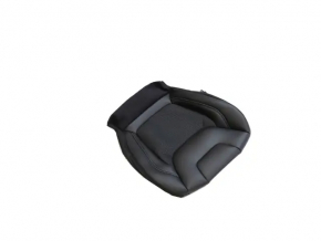 Driver's seat cushion upholstery for Jeep Cherokee KL 19-23, black leather, perforated, heated, dented