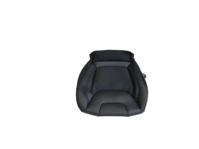 Driver's seat cushion upholstery for Jeep Cherokee KL 19-23, black leather, perforated, heated, dented