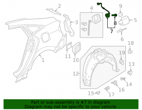 Fuel filler flap lock Honda Civic X FC 16-21