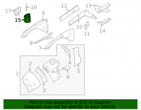 Side member bump stop left Infiniti QX30 17-19