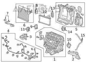Actuator motor drive heater air conditioner Honda CRV 17-22