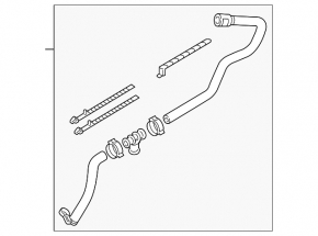 Cooling system return pipe radiator tank Audi Q7 4L 11-15 3.0