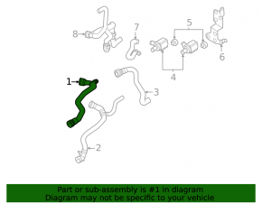 Upper cooling pipe Audi A5 F5 17-