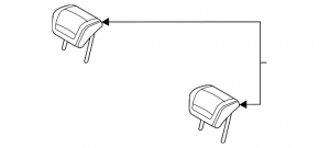 Rear left headrest for Audi A4 B9 17-19, beige leather