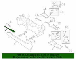 Black center console trim, upper right side, Porsche Cayenne 19-23