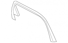Black inner rear left door frame for a 19-26 Porsche Cayenne
