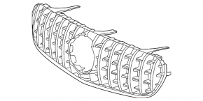 Mercedes GLC 43 20-22 AMG radiator grille assembly, pkg
