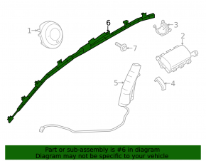 Airbag side curtain right Mazda 3 14-18 BM