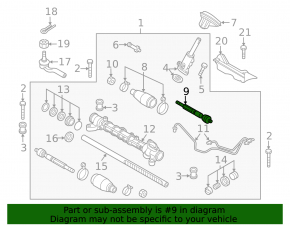 Steering rod left Mazda3 2.3 03-08 CTR
