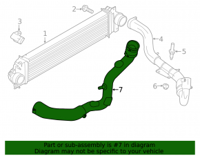 Intercooler pipe left Ford Fusion mk5 13-14 1.6T