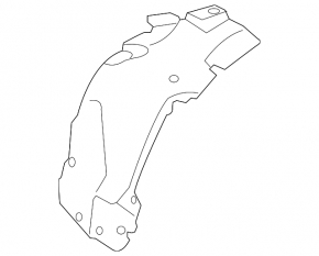 Front right mudguard liner for Land Rover Range Rover Evoque 2020-23