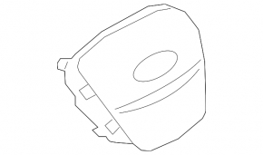 The steering wheel airbag for the driver's side of the Ford Bronco Sport 2021-2025 is black and has a rusty squib.