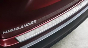 Rear bumper trim upper Toyota Highlander 14-19 chrome, notched