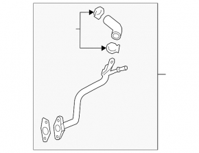 Cooling pipe metal Chevrolet Cruze 16-19