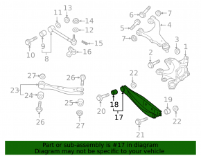 Lower rear right control arm for Subaru Forester 25-26