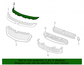 Upper radiator grille trim grill Chevrolet Malibu 14-15 rest