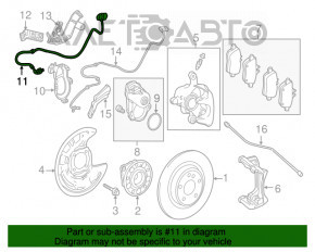 Parking brake cable rear right Mercedes CLA 14-19