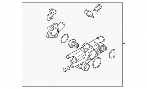 Thermostat housing Kia Sorento 10-15 2.4
