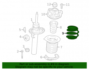 Front left spring BMW X3 G01 20-24 AWD M Sport
