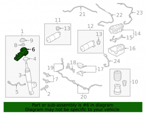 Rear left shock absorber support Volvo V90 22-22