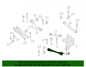 Rear left longitudinal control arm BMW X5 G05 20-26 M
