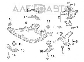 Lower control arm front right Lexus RX350 RX450h 10-15
