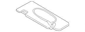 Right sun visor for BMW i3 14-21, gray, without hook, without backlight, dry-cleanable