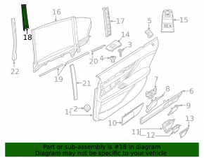 Door frame trim rear left rear BMW 7 G12 16-19