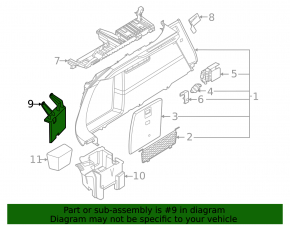Trunk block bracket left BMW X5 G05 19-23