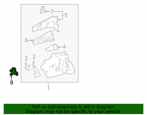 Front right fender bracket for Toyota Rav4 13-18