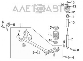 Rear left spring Kia Soul 14-19 rigidity yellow, red, blue