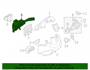 Steering column switch VW Jetta 11-18 USA complete, for rain sensor