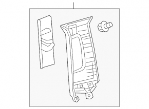 Left center pillar trim, upper belt, Lexus RX350 RX450h 16-22 beige