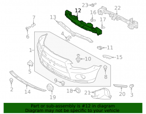 Mitsubishi Outlander 10-13 Front Bumper Absorber