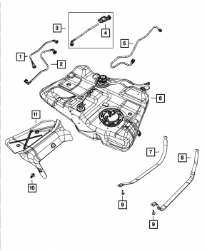 Fuel tank Chrysler 200 11-14 2.4 without pzev