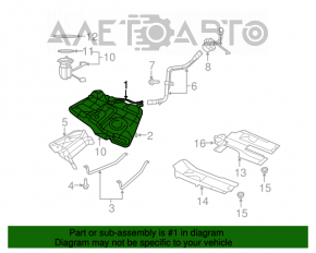 Fuel tank Chrysler 200 11-14 2.4 without pzev