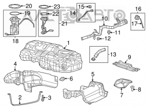 Chrysler 200 15-17 Fuel Filler Neck