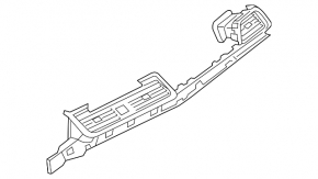 Air duct deflector with overlay central and right for monitor 8.25 Audi Q5 80A 18-20 chrome