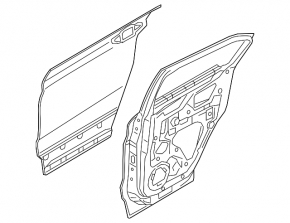 Door bare rear right Mitsubishi Eclipse Cross 18-