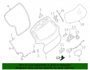 Trunk door lock bracket Mercedes X247 GLB 20-26