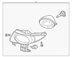 Fog light left fog lamp Mazda3 03-08