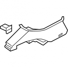 Rear pillar trim rear right Ford Escape MK3 13-19 gray plastic turned white