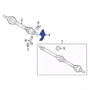 Bracket of the hanging bearing Ford Focus mk3 11-18 2.0 automatic transmission